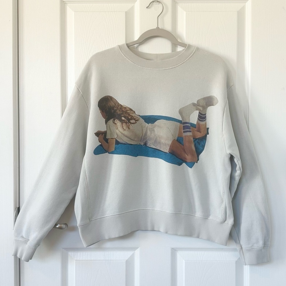 Zara X Coco Capitan Graphic Girl Cotton Crewneck Sweatshirt - Picture 3 of 9